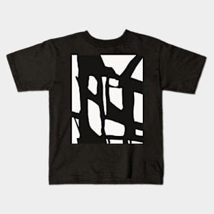 Abstract, Art, Abstract print, Black, White, Modern art, Wall decor Kids T-Shirt